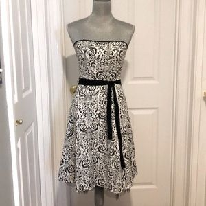 Retro Black and White Dress